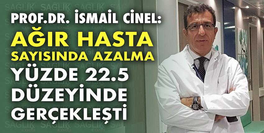 Prof. Dr. İsmail Cinel:  Ağır Hasta Sayısında Azalma Yüzde 22.5 Düzeyinde Gerçekleşti