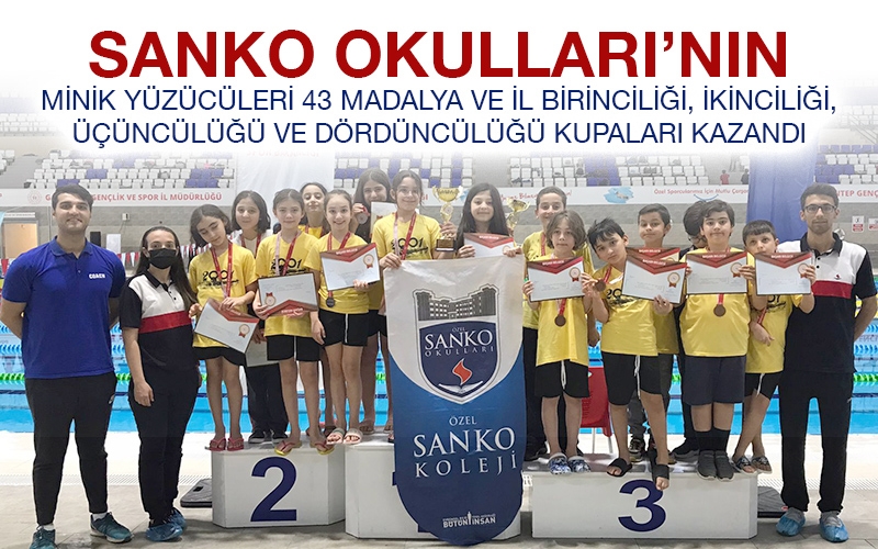 OKULLAR ARASI YÜZME İL BİRİNCİLİĞİ YARIŞLARINA SANKO DAMGASI