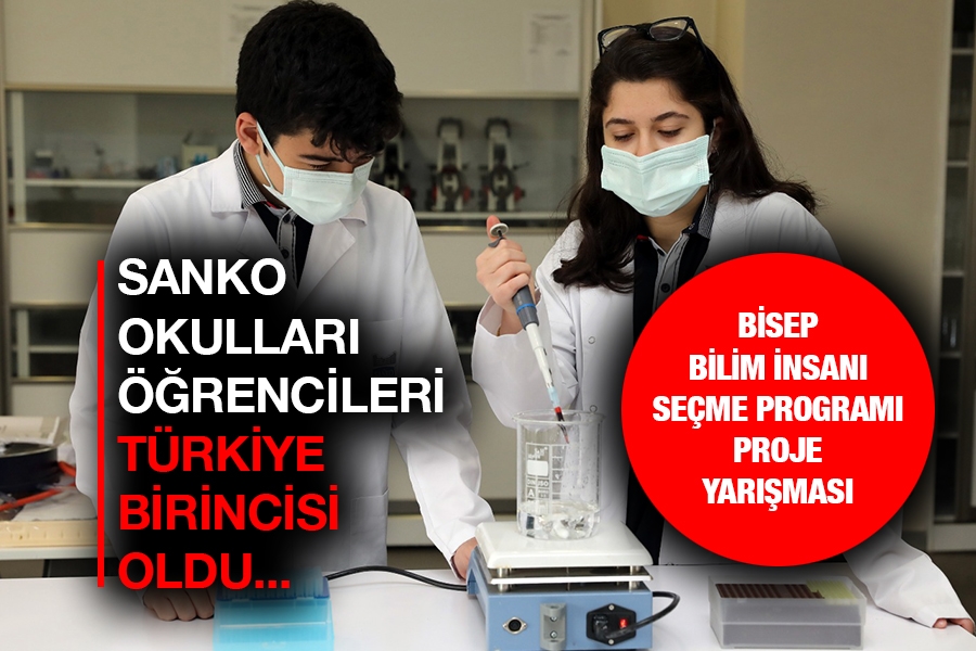 SANKO OKULLARI ÖĞRENCİLERİ TÜRKİYE BİRİNCİSİ OLDU