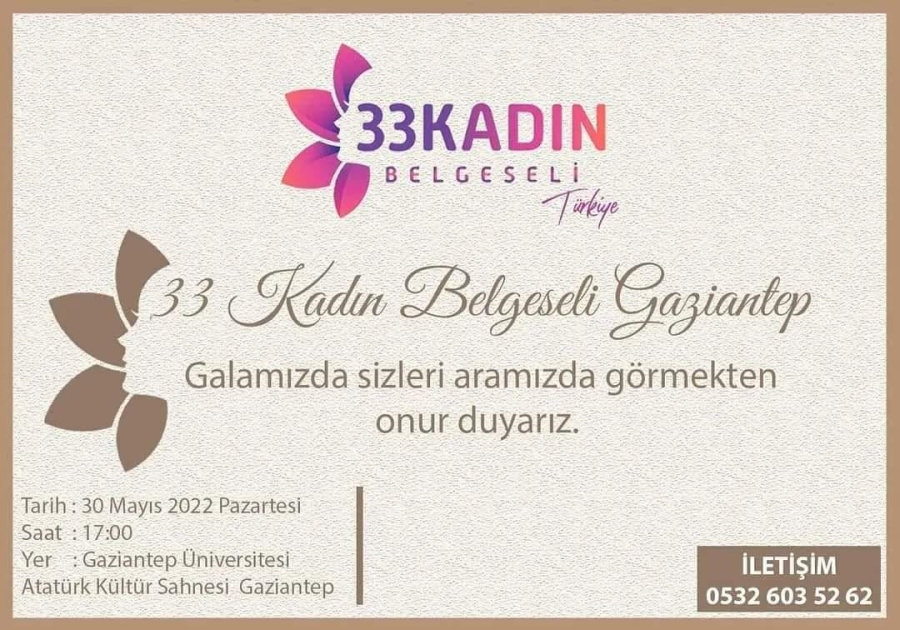 33 GÜÇLÜ KADIN BELGESELİ GALA DAVETİ 