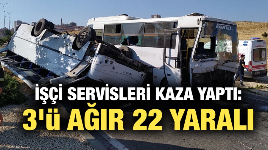 İşçi servisleri kaza yaptı: 3