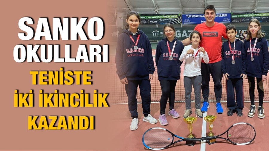 SANKO OKULLARI TENİSTE İKİ İKİNCİLİK KAZANDI