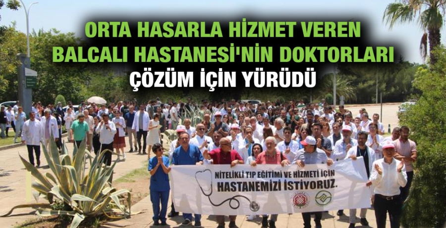 Orta hasarla hizmet veren Balcalı Hastanesi