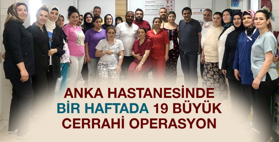 ANKA’da bir haftada 19 başarılı operasyon