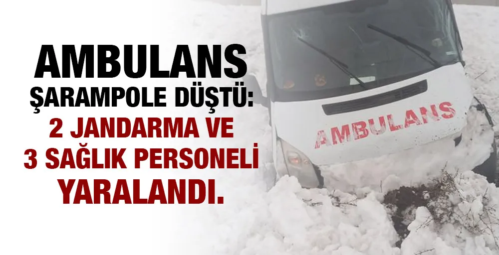 Ambulans şarampole düştü: 6 yaralı