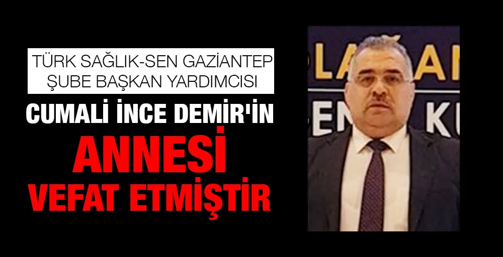 Türk Sağlık-Sen Gaziantep Şube Başkan Yardımcısı Cumali İnce Demir