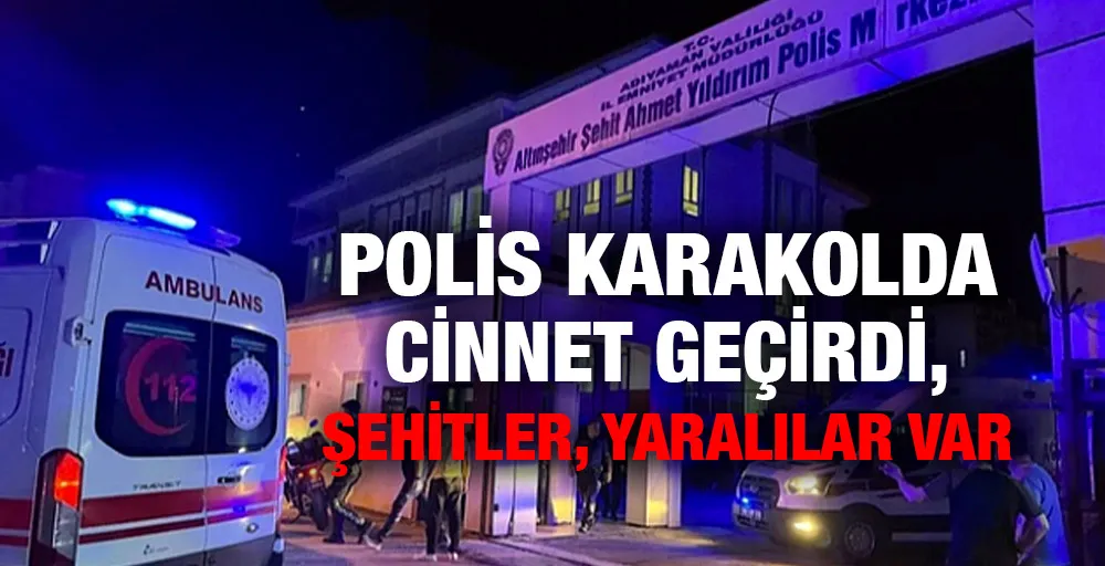 Polis karakolda cinnet geçirdi, Şehitler, yaralılar var 