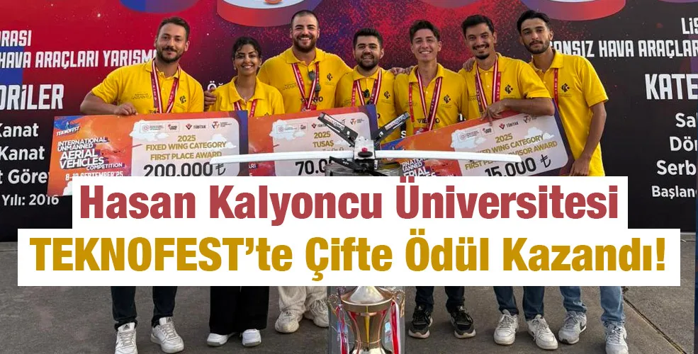 Hasan Kalyoncu Üniversitesi TEKNOFEST’te Çifte Ödül Kazandı!