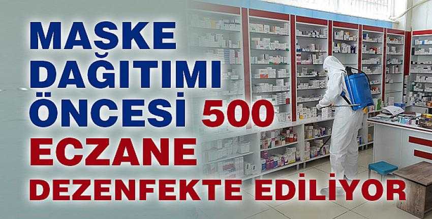 Büyükşehir Eczanelerin Dezenfektesi İçin Yoğun Mesaisini Sürdürüyor