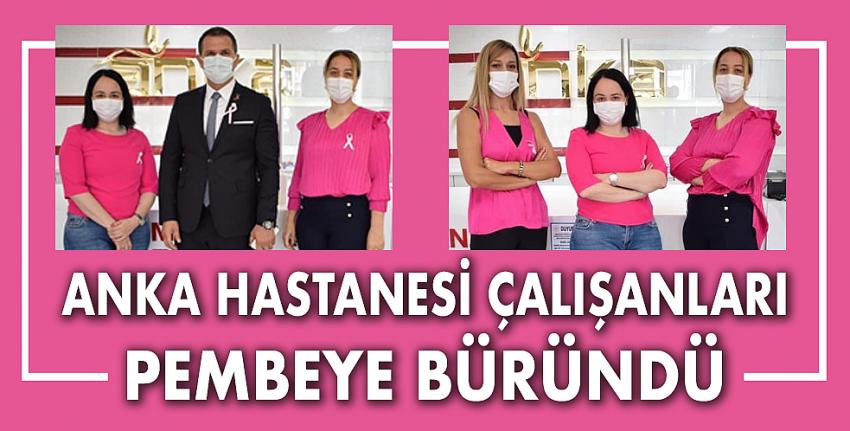 Anka Hastanesi çalışanları, pembeye büründü.