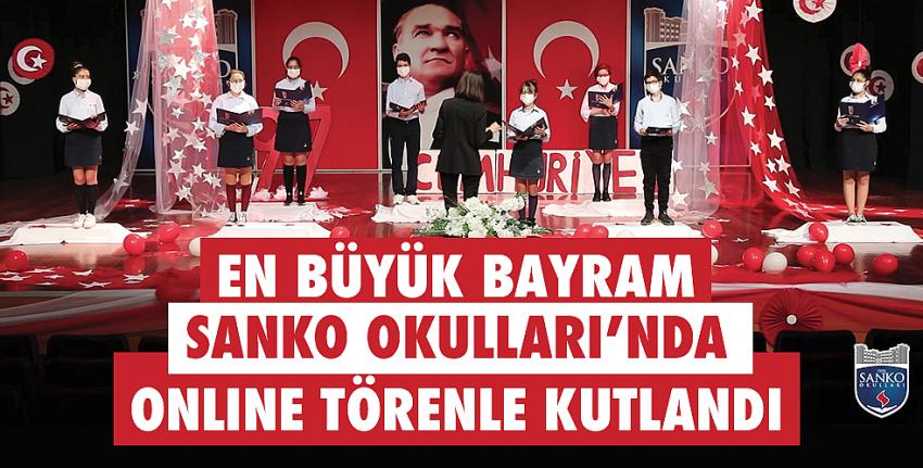 En Büyük Bayram Sanko Okulları’nda Online Törenle Kutlandı