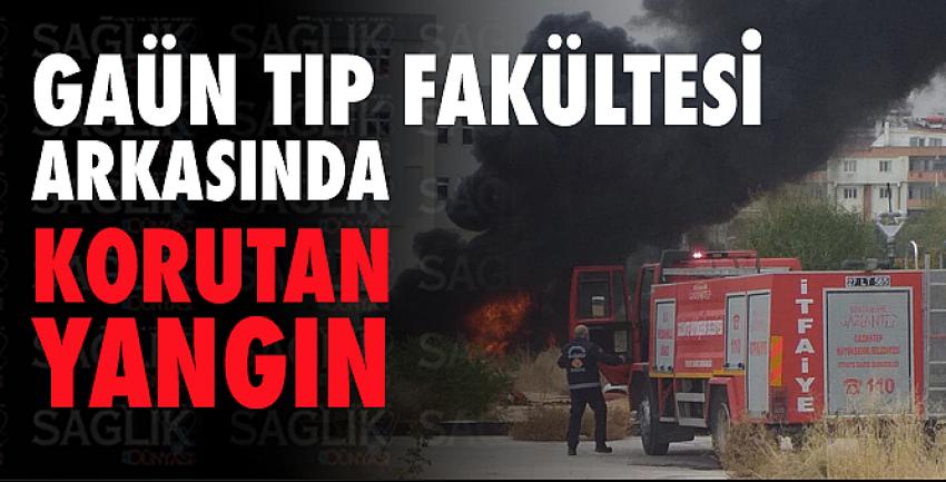 Gaün Tıp Fakültesi Arkasında Korutan Yangın!