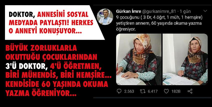 Doktor, annesini sosyal medyada paylaştı!