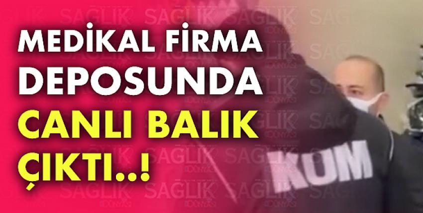 Corona tedavisinde kullanılan ürünlerin bulunduğu depoda canlı balık çıktı