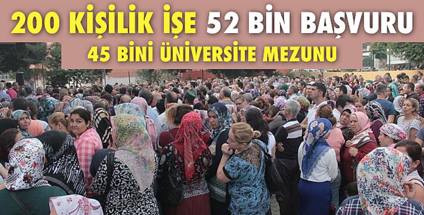 200 kişilik işe 52 bin başvuru