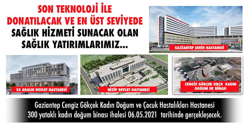 Son Teknoloji İle Donatılacak Ve En Üst Seviyede Sağlık Hizmeti Sunacak Olan  Sağlık Yatırımlarımız