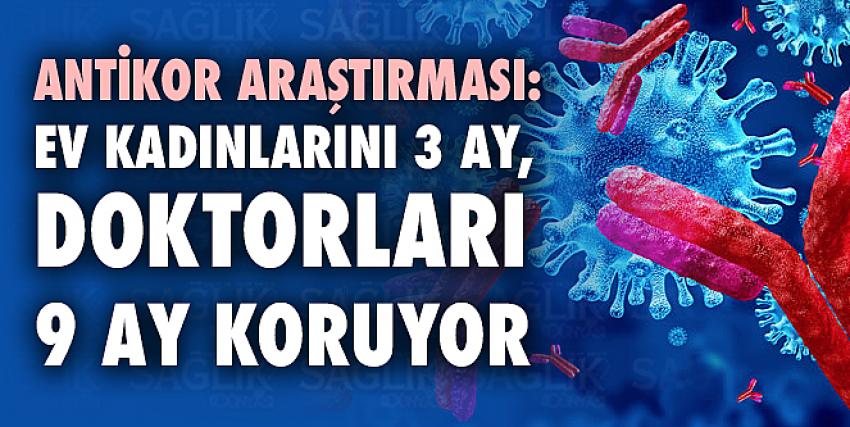 Antikor araştırması: Ev kadınlarını 3 ay, doktorları 9 ay koruyor