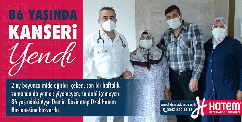 86 yaşında kanseri yendi