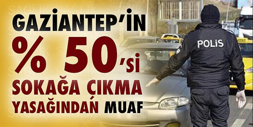 Gaziantep’in  50’si sokağa çıkma yasağından muaf