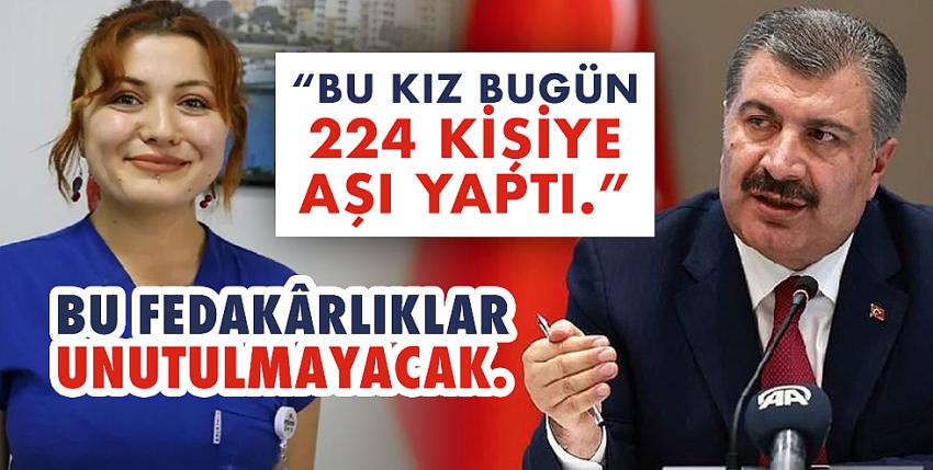 Bakan Koca’nın paylaştığı Sabire hemşire duygularını anlattı