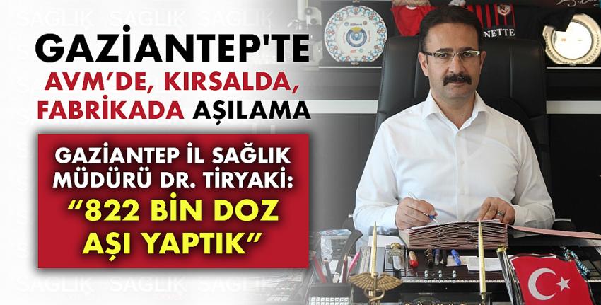 Gaziantep İl Sağlık Müdürü Dr. Tiryaki: “822 bin doz aşı yaptık”