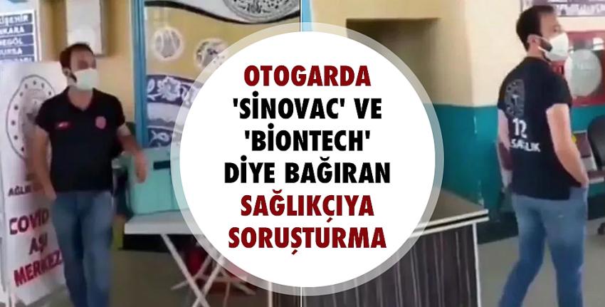 Otogarda mobil aşı standında 