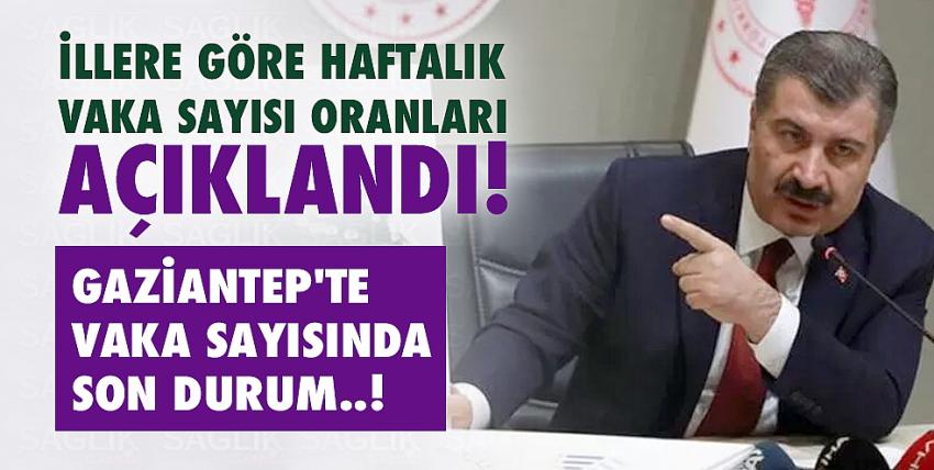 İllere göre haftalık vaka sayısı oranları açıklandı!