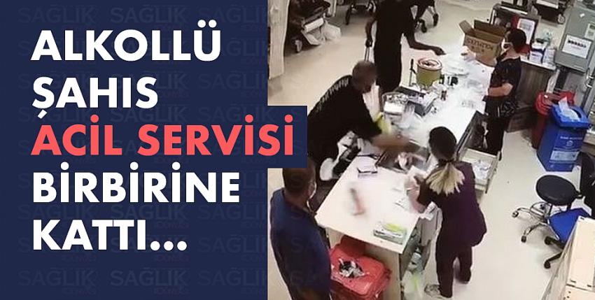 Alkollü şahıs acil servisi birbirine kattı!