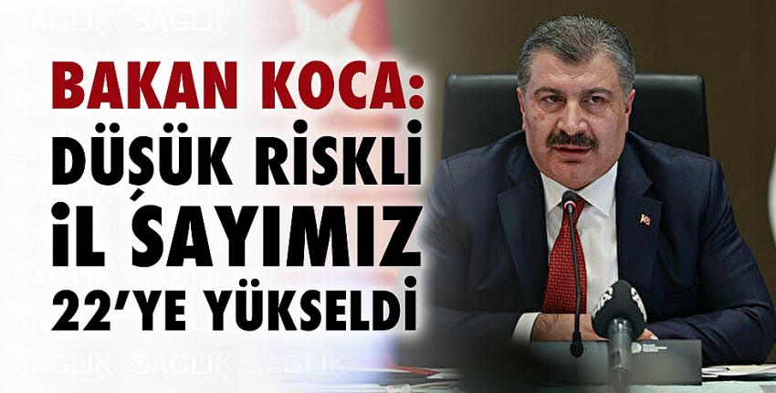 Bakan Koca: Düşük riskli il sayımız 22’ye yükseldi