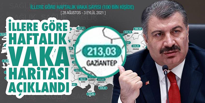 İllere göre haftalık vaka haritası açıklandı