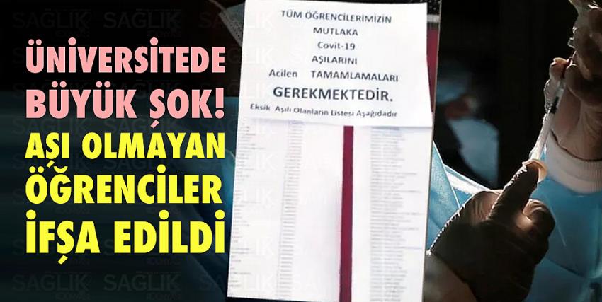 Üniversitede büyük şok! Aşı olmayan öğrenciler ifşa edildi