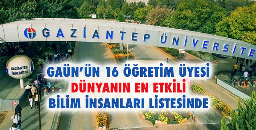 GAÜN’ün 16 Öğretim Üyesi dünyanın en etkili bilim insanları listesinde