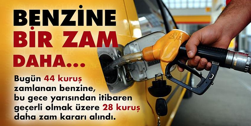 Benzine bir zam daha