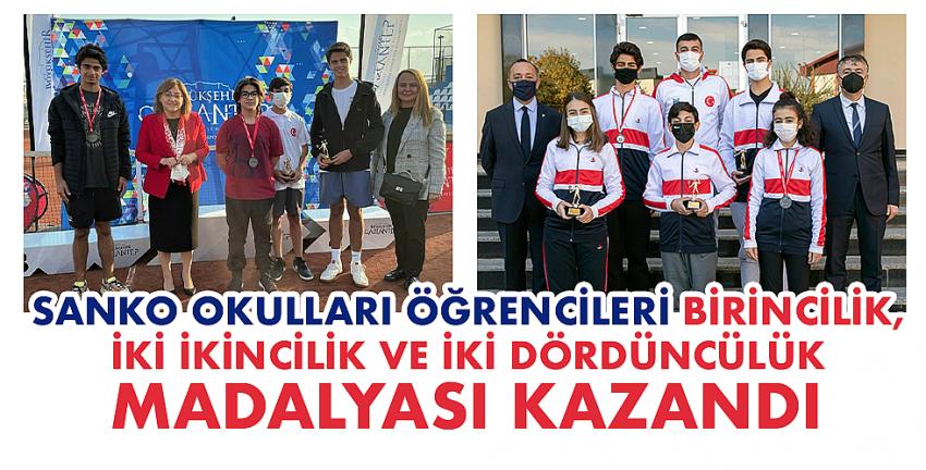 SANKO Okulları öğrencileri birincilik, iki ikincilik ve iki dördüncülük madalyası kazandı