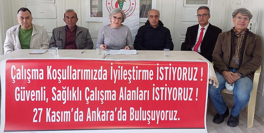 Çalışma koşullarımızda iyileştirme,  güvenli, sağlıklı çalışma alanları istiyoruz