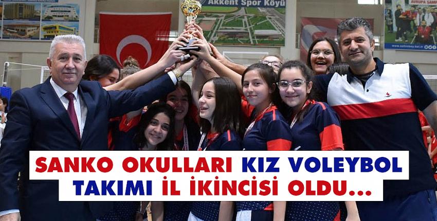 SANKO Okulları Kız Voleybol Takımı İl İkincisi Oldu