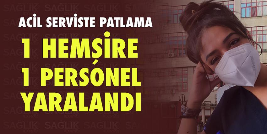 Hastane acilinde oksijen tüpü patladı: 1