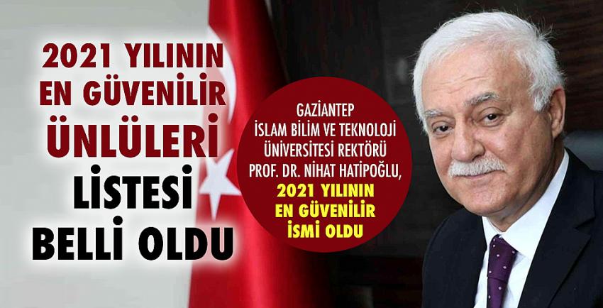 Hatipoğlu, 2021 yılının en güvenilir isimler arasında yer aldı