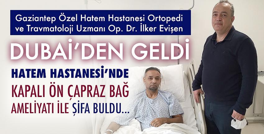 Dubai’den Geldi HATEM Hastanesi’nde Kapalı Ön Çapraz Bağ Ameliyatı İle Şifa Buldu