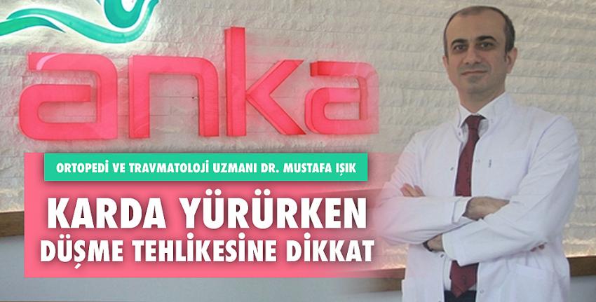 Karda yürürken düşme tehlikesine dikkat!