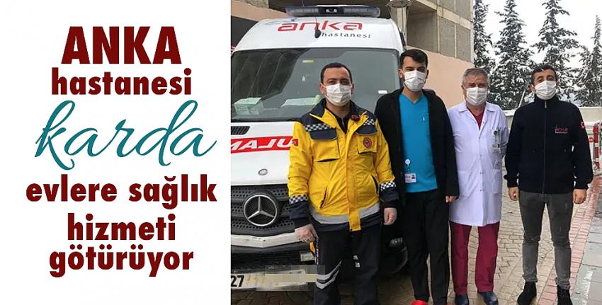 ANKA hastanesi karda evlere sağlık hizmeti götürüyor