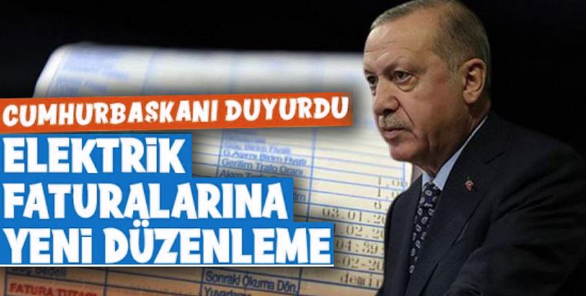 Erdoğan: “Elektrik aylık tüketim kotasını 210 kilovata çıkarıyoruz”