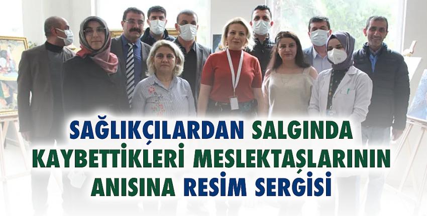 Sağlıkçılardan salgında kaybettikleri meslektaşlarının anısına resim sergisi