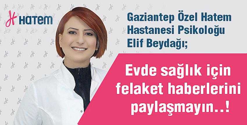 Evde sağlık için felaket haberlerini paylaşmayın..!