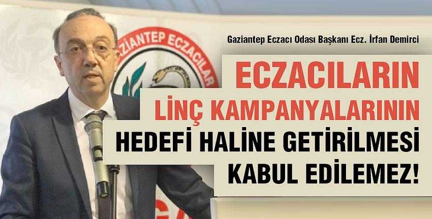 Eczacıların Linç Kampanyalarının Hedefi Haline Getirilmesi Kabul Edilemez!