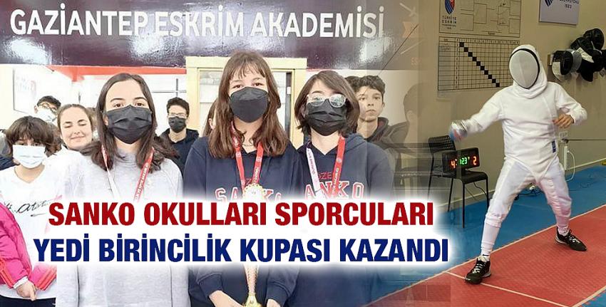 SANKO Okulları Sporcuları Yedi Birincilik Kupası Kazandı