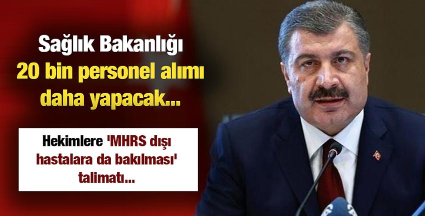 Sağlık Bakanlığı 20 bin personel alımı daha yapacak