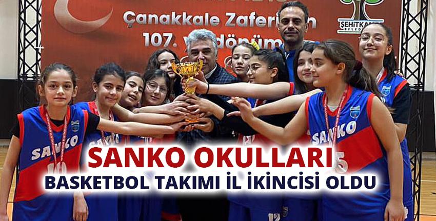 SANKO Okulları Basketbol Takımı İl İkincisi Oldu