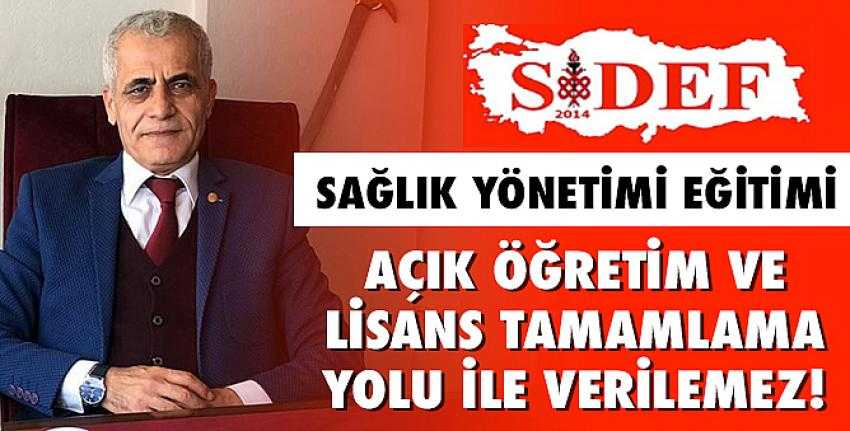 Sağlık Yönetimi Eğitimi Açık Öğretim Ve Lisans Tamamlama Yolu İle Verilemez! 