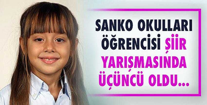 Sanko Okulları Öğrencisi Şiir Yarışmasında Üçüncü Oldu